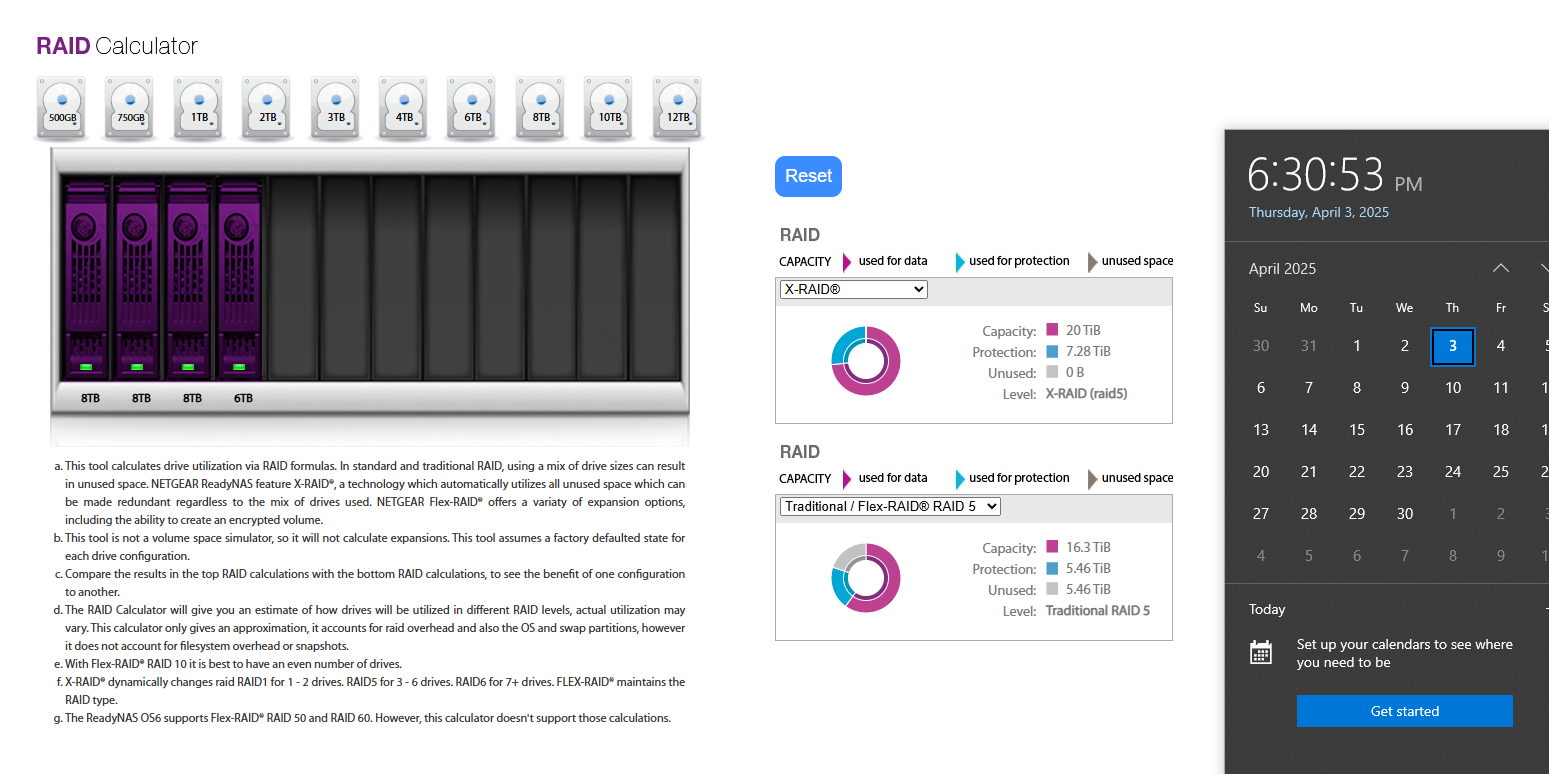 XRAID2 calculator | NETGEAR Communities